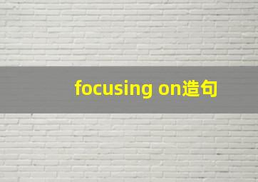 focusing on造句